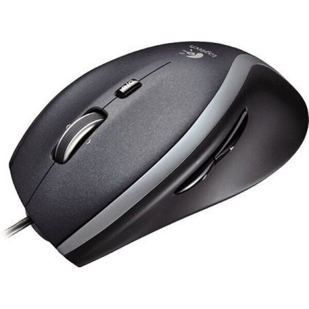 Logitech M500s/Kancelárska/Optická/Pre pravákov/4 000 DPI/Drôtová USB/Čierna-strieborná
