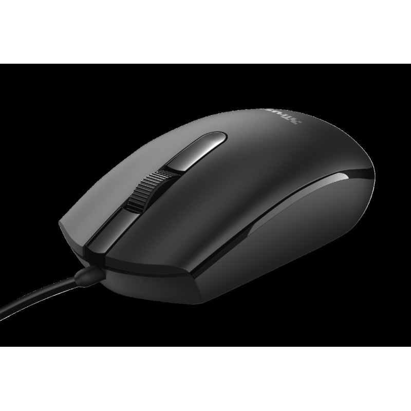 TRUST BASI/Kancelárska/Optická/1 200 DPI/Drôtová USB/Čierna