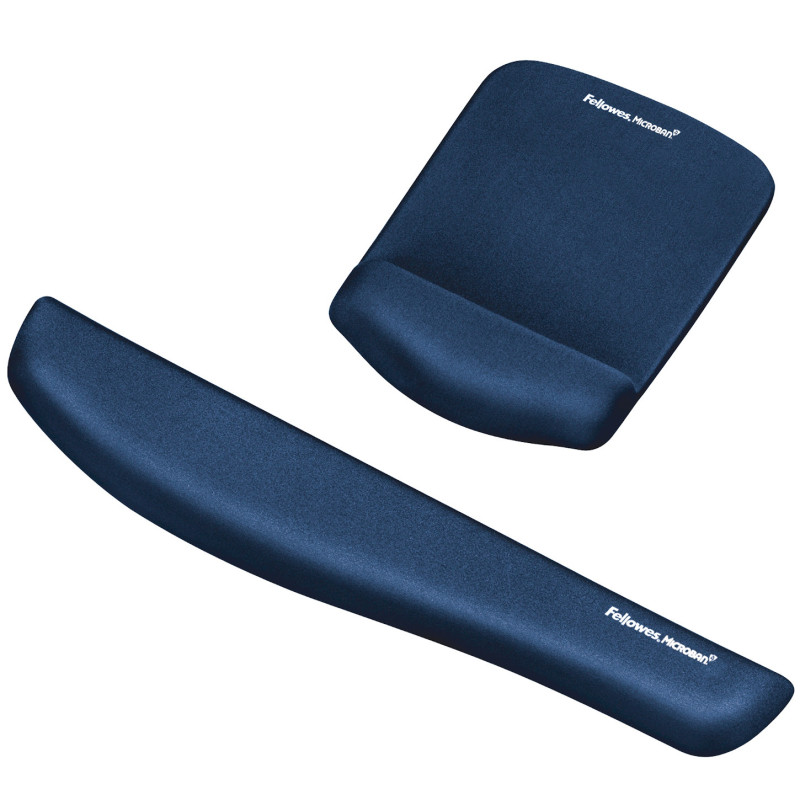Podložka pod myš a zápästie Fellowes PlushTouch modrá