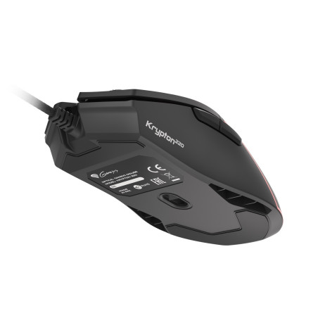 Genesis herná optická myš KRYPTON 220/RGB/6400 DPI/Herná/Optická/6 000 DPI/Drôtová USB/Čierna