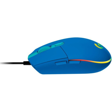 Logitech G102 Lightsync/Herná/Optická/8 000 DPI/Drôtová USB/Modrá