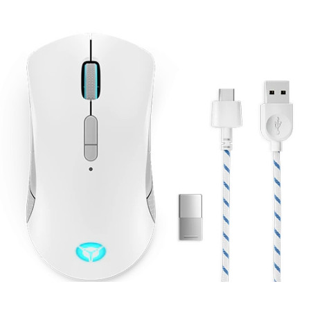 Lenovo Legion M600/Herná/Optická/6 000 DPI/Drôtová+bezdrôtová/Biela