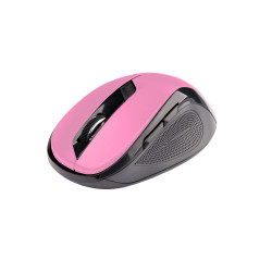 Myš C-TECH WLM-02P, čierno-ružová, bezdrôtová, 1600DPI, 6 tlačidiel, USB nano receiver