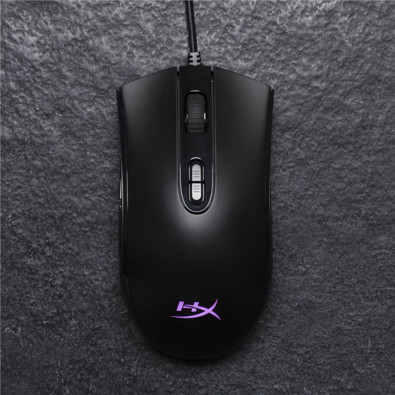HP HyperX Pulsefire Core/Herná/Optická/6 200 DPI/Drôtová USB/Čierna