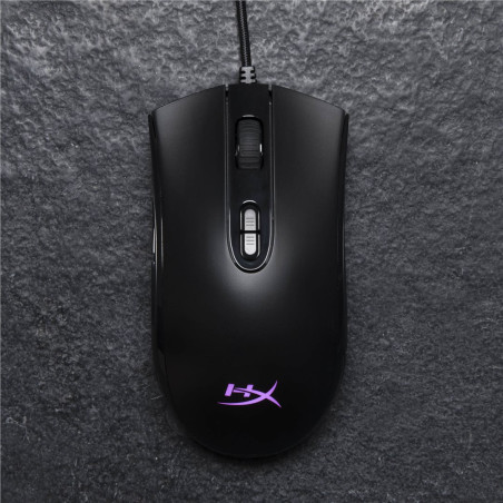 HP HyperX Pulsefire Core/Herná/Optická/6 200 DPI/Drôtová USB/Čierna