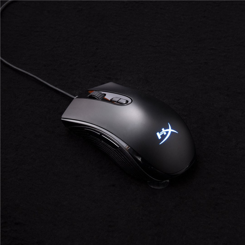 HP HyperX Pulsefire Core/Herná/Optická/6 200 DPI/Drôtová USB/Čierna