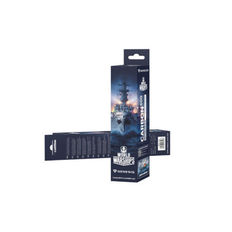 Herná podložka pod myš Genesis CARBON 500 WORLD of WARSHIPS, M 30x25cm