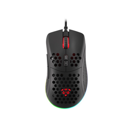 Genesis herná optická myš KRYPTON 555/RGB/8000 DPI/Herná/Optická/8 000 DPI/Drôtová USB/Čierna