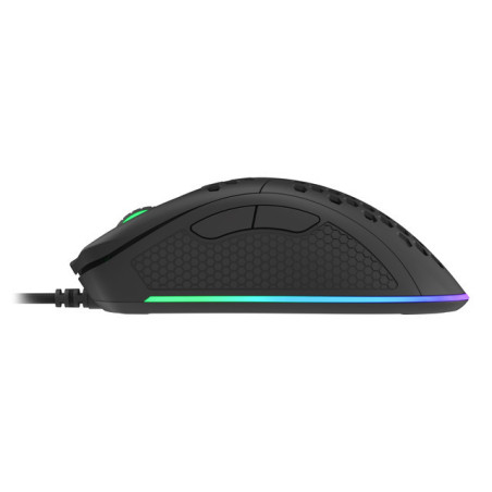 Genesis herná optická myš KRYPTON 555/RGB/8000 DPI/Herná/Optická/8 000 DPI/Drôtová USB/Čierna