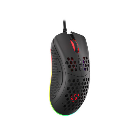 Genesis herná optická myš KRYPTON 555/RGB/8000 DPI/Herná/Optická/8 000 DPI/Drôtová USB/Čierna