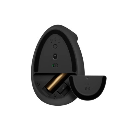 Logitech Lift/Vertikálna/Optická/Pre pravákov/4 000 DPI/USB+BT/Grafitová