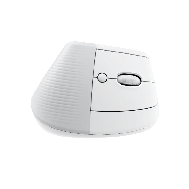 Logitech Lift/Vertikálna/Optická/Pre pravákov/4 000 DPI/USB+BT/Svetlo šedá