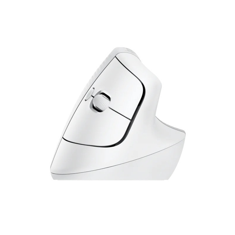 Logitech Lift/Vertikálna/Optická/Pre pravákov/4 000 DPI/USB+BT/Svetlo šedá