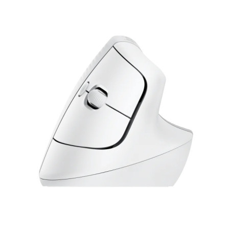 Logitech Lift/Vertikálna/Optická/Pre pravákov/4 000 DPI/USB+BT/Svetlo šedá
