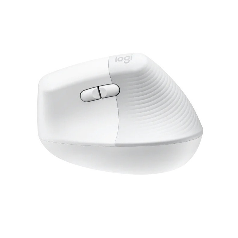 Logitech Lift/Vertikálna/Optická/Pre pravákov/4 000 DPI/USB+BT/Svetlo šedá