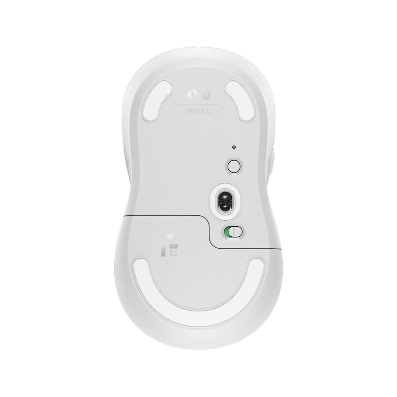 Logitech M650M/Kancelárska/Laserová/Bezdrôtová USB + Bluetooth/Biela