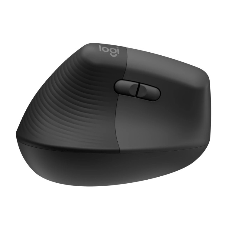 Logitech Lift/Vertikálna/Optická/Pre ľavákov/4 000 DPI/USB+BT/Grafitová