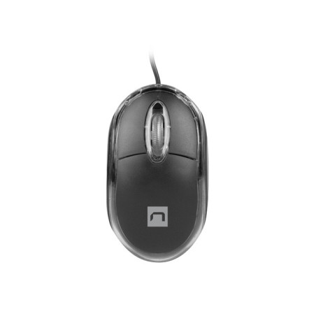 Natec optická myš VIREO 2/1000 DPI/Kancelárska/Optická/1 000 DPI/Drôtová USB/Čierna