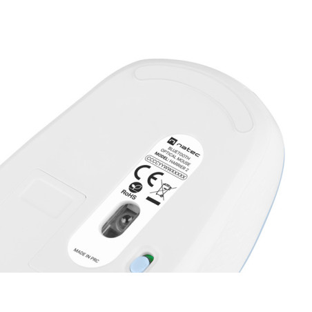 Natec optická myš HARRIER 2/1600 DPI/Kancelárska/Optická/1 600 DPI/Bezdrôtová Bluetooth/Svetlo modrá