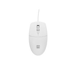 Natec optická myš RUFF 2/1 000 DPI/Kancelárska/Optická/1 000 DPI/Drôtová USB/Biela