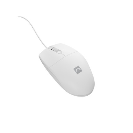 Natec optická myš RUFF 2/1 000 DPI/Kancelárska/Optická/1 000 DPI/Drôtová USB/Biela
