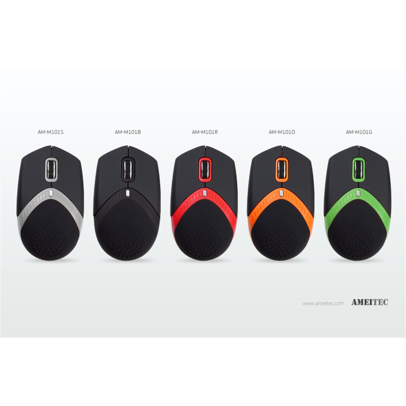 AMEI Mouse AM-M101B ErgoMouse Black 800/1600dpi