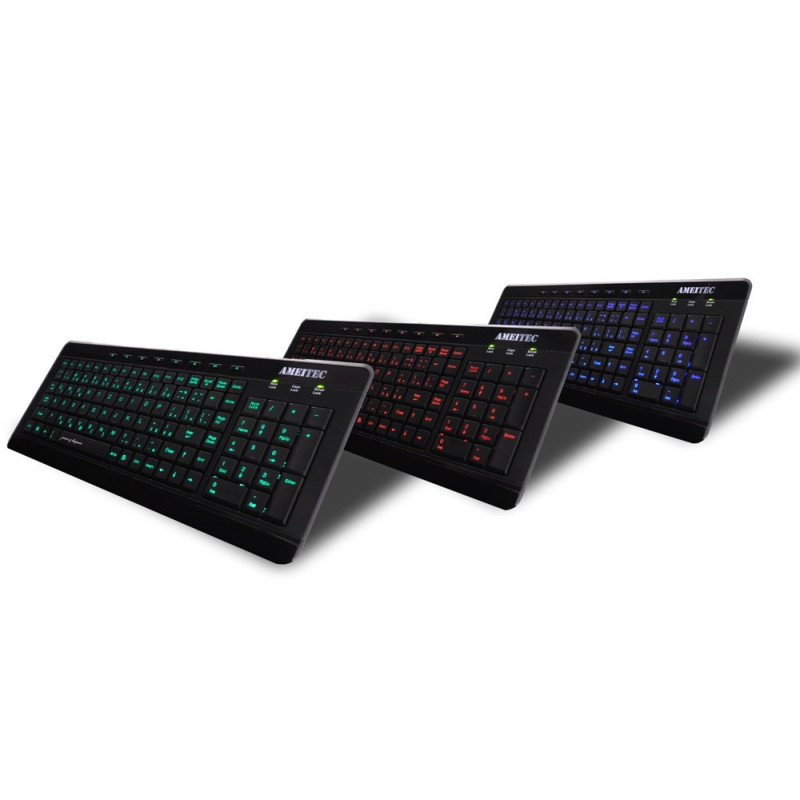 AMEI AM-K3001R/Drôtová USB/ CZ layout/Čierna