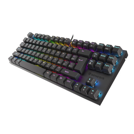 Genesis herná mechanická klávesnica THOR 303/TKL/RGB/Outemu Red/Drôtová USB/ CZ- SK layout/Čierna