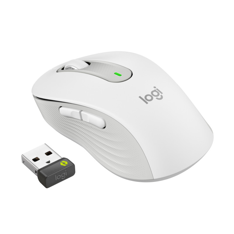 LOGITECH Signature M650/Kancelárska/Laserová/Pre pravákov/4 000 DPI/USB+BT/Biela