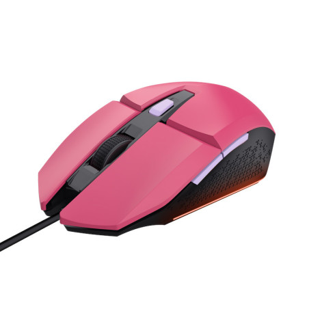 TRUST GXT 109 FELOX/Herná/Optická/Pre pravákov/6 400 DPI/Drôtová USB/Ružová