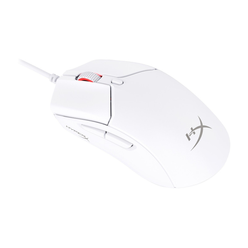HP HyperX Pulsefire Haste 2/Herná/Optická/Pre pravákov/Drôtová USB/Biela