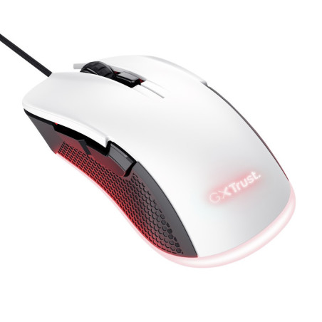 Trust Gaming GXT 922 Ybar/Herná/Optická/Pre pravákov/7 200 DPI/Drôtová USB/Biela
