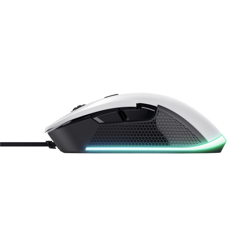Trust Gaming GXT 922 Ybar/Herná/Optická/Pre pravákov/7 200 DPI/Drôtová USB/Biela