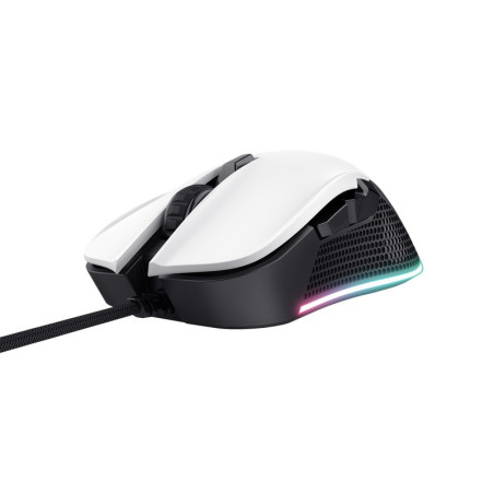Trust Gaming GXT 922 Ybar/Herná/Optická/Pre pravákov/7 200 DPI/Drôtová USB/Biela