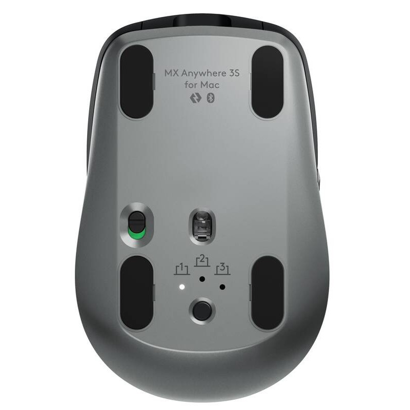 LOGITECH MX Anywhere 3S/Kancelárska/Laserová/Pre pravákov/8 000 DPI/USB+BT/Grafitová