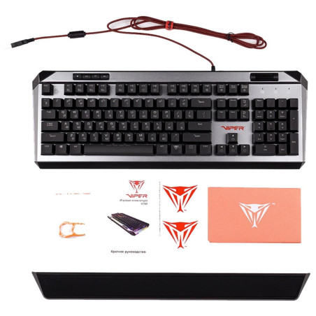 Patriot Viper 765 RGB/Drôtová USB/RU layout/Čierna-strieborná