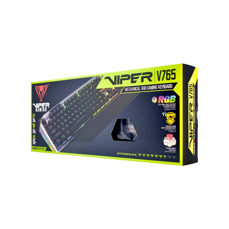 Patriot Viper 765 RGB/Drôtová USB/RU layout/Čierna-strieborná