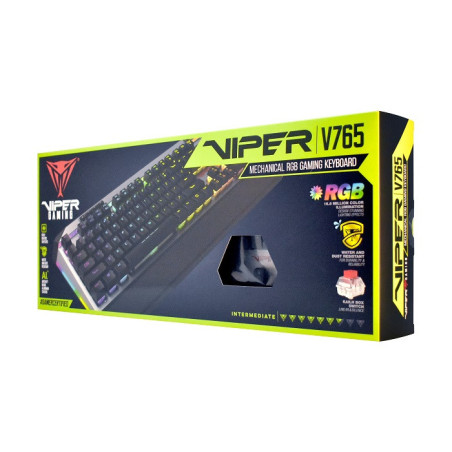 Patriot Viper 765 RGB/Drôtová USB/RU layout/Čierna-strieborná