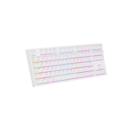 Genesis herná mechanická klávesnica THOR 404/RGB/Khail Box Brown/Drôtová USB/US layout/Biela