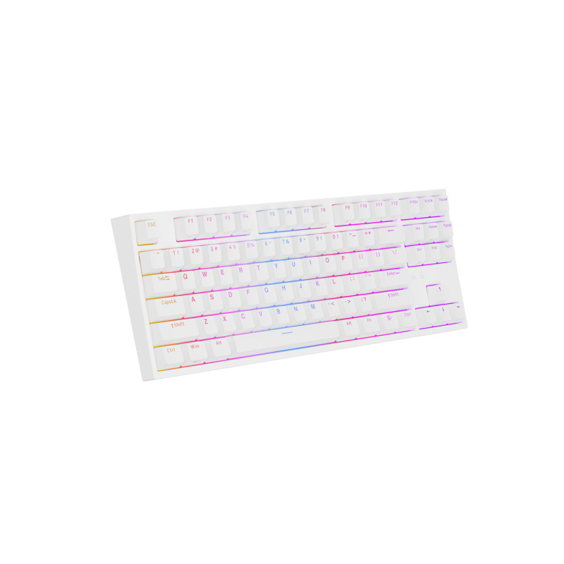 Genesis herná mechanická klávesnica THOR 404/RGB/Gateron Yellow Pro/Drôtová USB/US layout/Biela