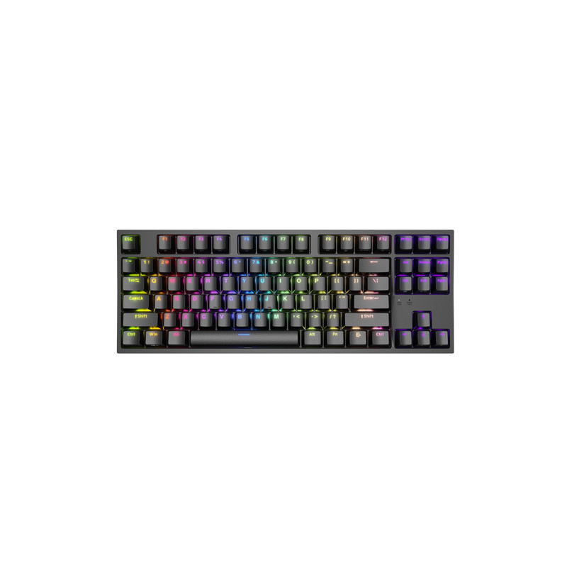 Genesis herná mechanická klávesnica THOR 404/RGB/Khail Box Brown/Drôtová USB/US layout/Čierna