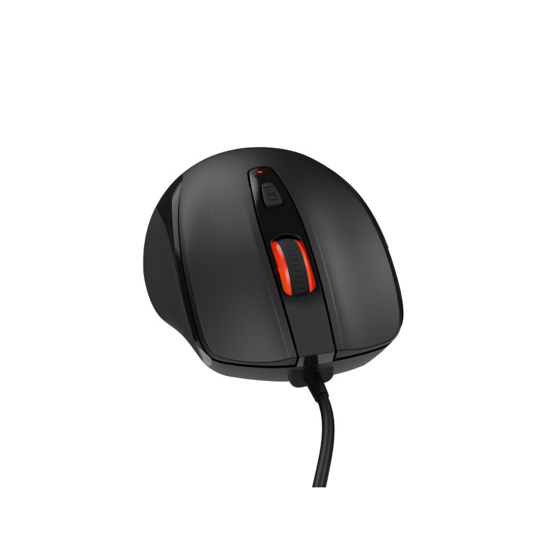 Natec optická myš PIGEON 2/4 000 DPI/Kancelárska/Optická/4 000 DPI/Drôtová USB/Čierna