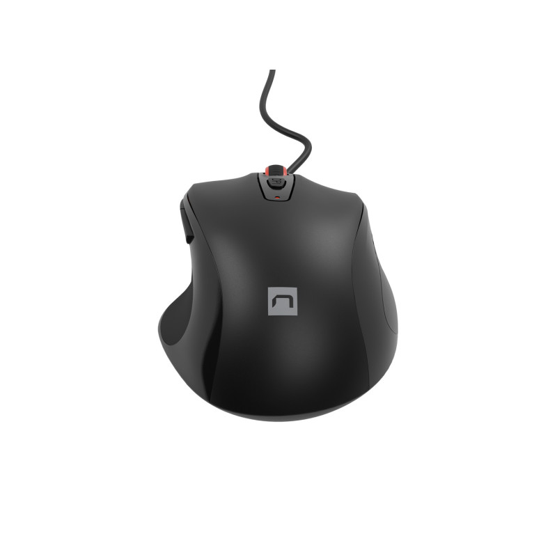 Natec optická myš PIGEON 2/4 000 DPI/Kancelárska/Optická/4 000 DPI/Drôtová USB/Čierna