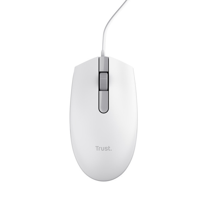 Trust TM-101W/Kancelárska/Optická/1 200 DPI/Drôtová USB/Biela