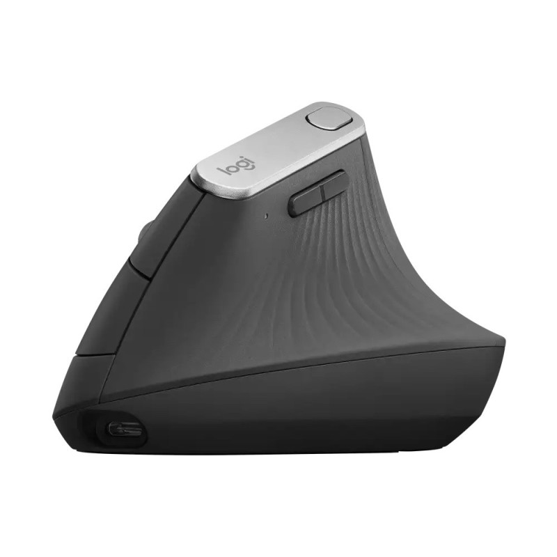 Logitech MX Vertical/Vertikálna/Optická/Pre pravákov/4 000 DPI/USB+BT/Grafitová