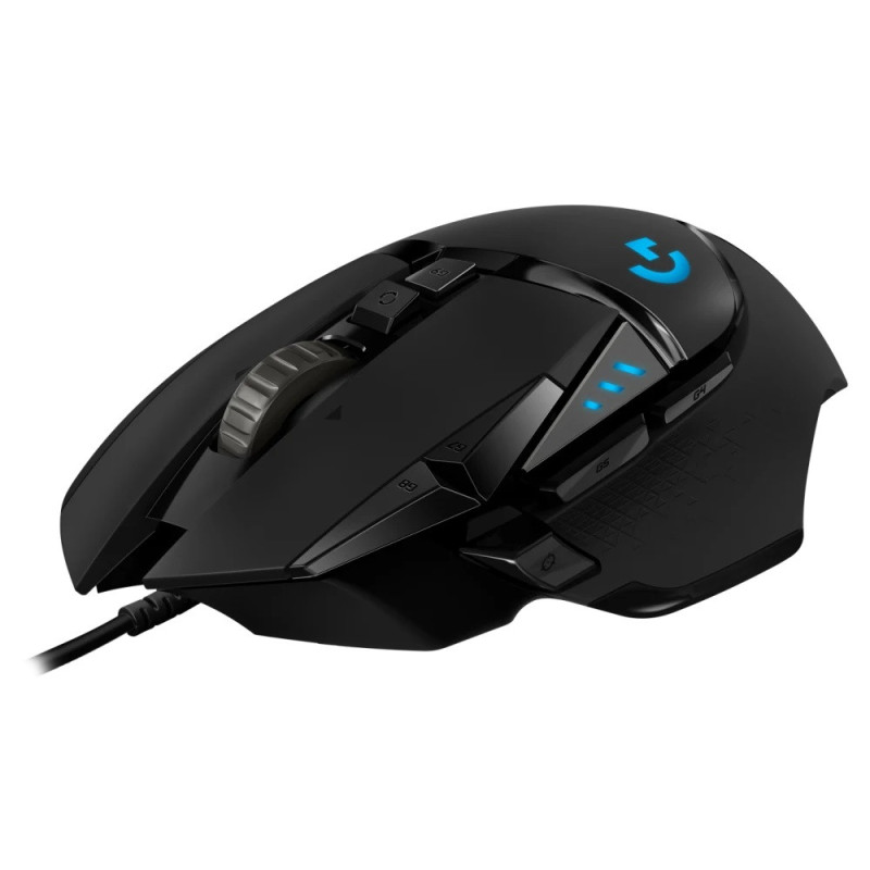 Logitech G502 HERO/Herná/Optická/Pre pravákov/25 600 DPI/Drôtová USB/Čierna