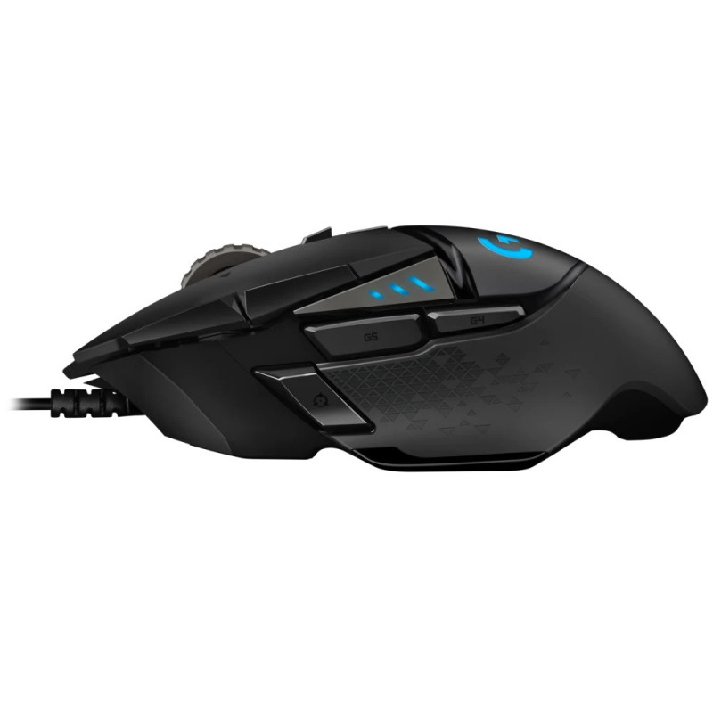 Logitech G502 HERO/Herná/Optická/Pre pravákov/25 600 DPI/Drôtová USB/Čierna