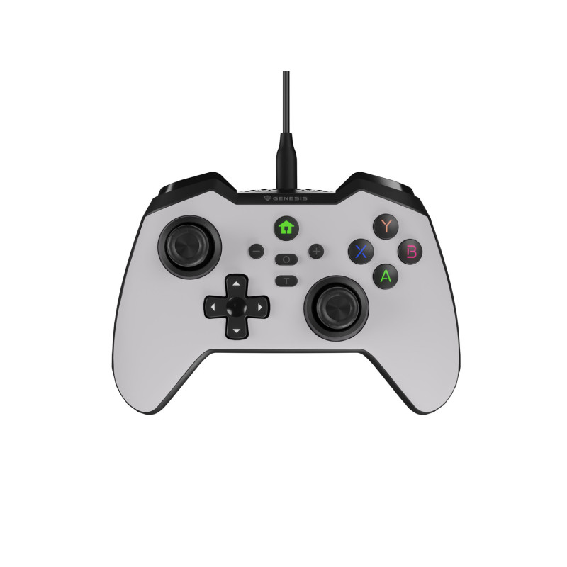 Drôtový gamepad Genesis MANGAN 300, pre PC/Switch/Mobil, biely