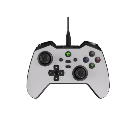 Drôtový gamepad Genesis MANGAN 300, pre PC/Switch/Mobil, biely