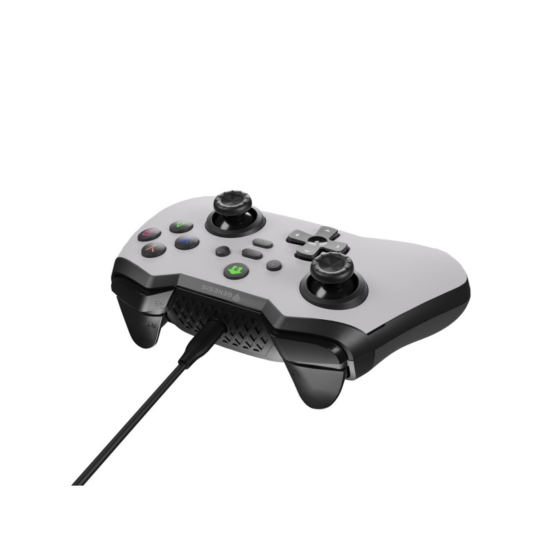 Drôtový gamepad Genesis MANGAN 300, pre PC/Switch/Mobil, biely